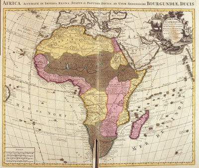 Kort over Afrika (radering af Guillaume Delisle