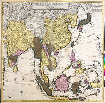 Kort over Asien (radering af Guillaume Delisle