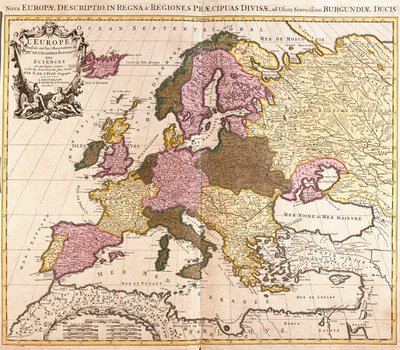 Kort over Europa (radering af Guillaume Delisle