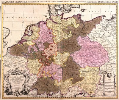 Kort over Tyskland (radering af Guillaume Delisle