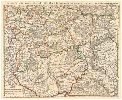 Kort over Muscovy par Delisle (De L