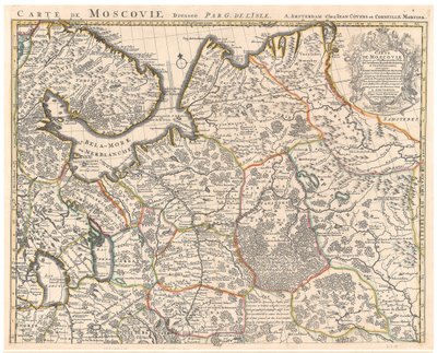 Kort over Muscovy par Delisle (De L
