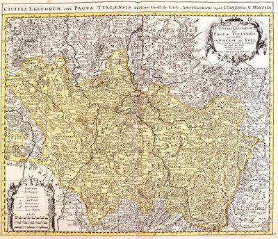Kort over bispedømmet Toul (Lorraine, Frankrig) (radering af Guillaume Delisle