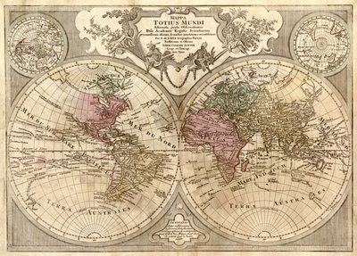 Mappa totius mundi - adornata juxta observationes dnn. academiae regalis scientiarum et nonnullorum aliorum secundum annotationes recentissimas LOC 2006627254 af Guillaume Delisle