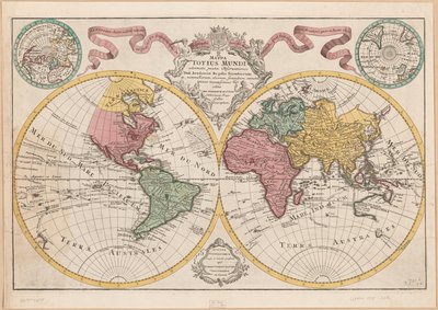 Mappa totius mundi - adornata juxta observationes dnn. academiae regalis scientiarum et nonnullorum aliorum secundum annotationes recentissimas LOC 2017585675 af Guillaume Delisle