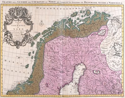Nordnorge, Sverige, Finland af Guillaume Delisle