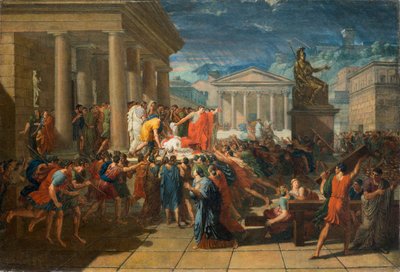 Cæsars død af Guillaume Guillon Lethière