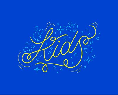 KIDS PLAYFUL LETTERING, 2025 (digital kunst) af Guillaume Laserson
