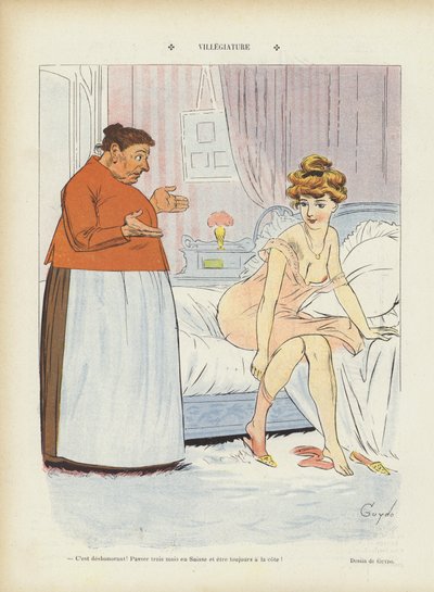 Illustration til Le Rire af Guillaume Le Barrois dOrgeval