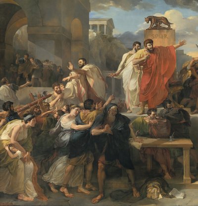 Detalje af: Virginias død af Guillaume Lethiere