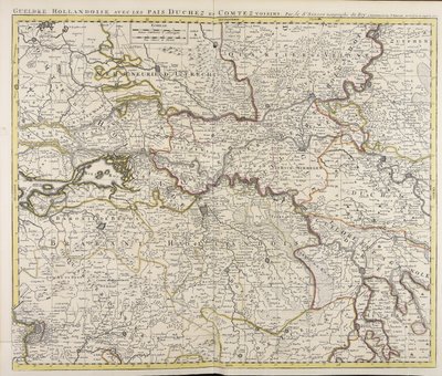 Gueldre hollandoise avec les pais, duchez et comtez voisins / par le sr. Sanson geographe du roy af Guillaume Sanson