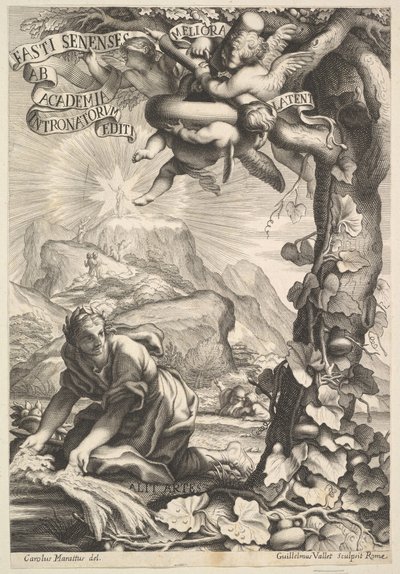 Frontispice af Fasti Senenese, 1645-1704. af Guillaume Vallet