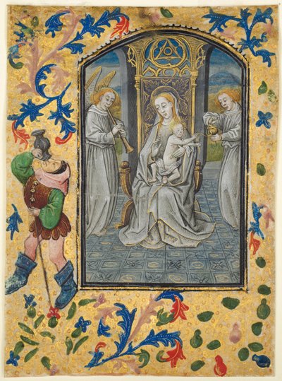 Blad fra en timebog: Præsentation i templet, ca. 1470-1480. af Guillaume Vrelant