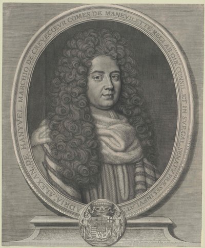 Adrien-Alexandre marquess Comte de Manevilette Crevecoeur (tryk) af Guillelmus Vallet