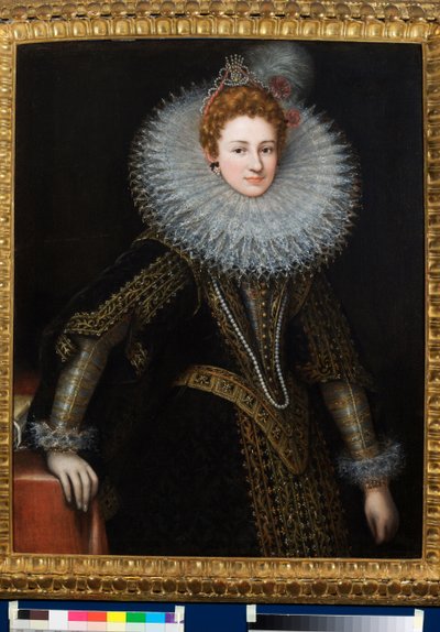 Portræt af Veronica Spinola Serra (olie på lærred) af Guilliam van Deynen