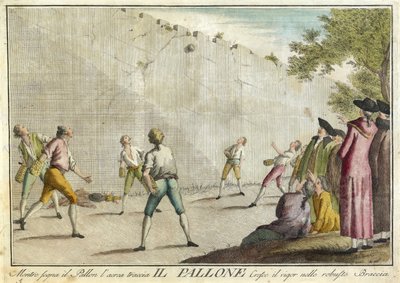 Il Pallone fra spil, middage og årlige fester, der er udklædt i Toscana og især i Firenze, pub. 1790 (håndfarvet gravering) af Guiseppe Piattoli
