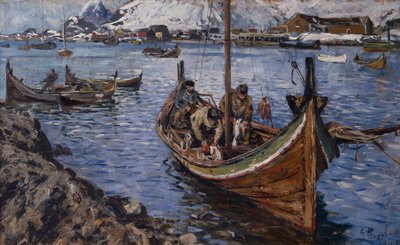 Fiskerbåde, Lofoten af Gunnar Berg
