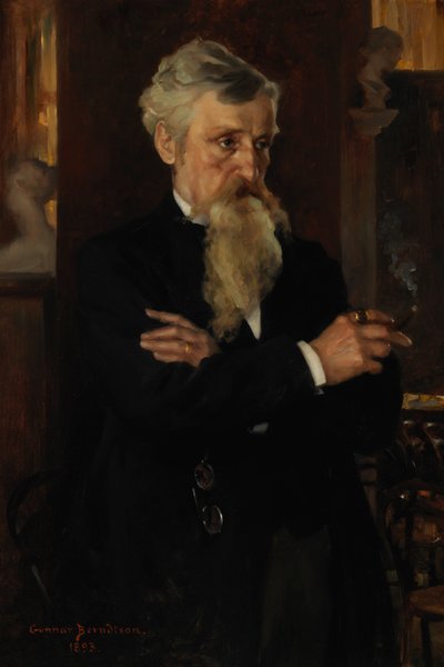 Portræt af August Schauman, journalist af Gunnar Berndtson