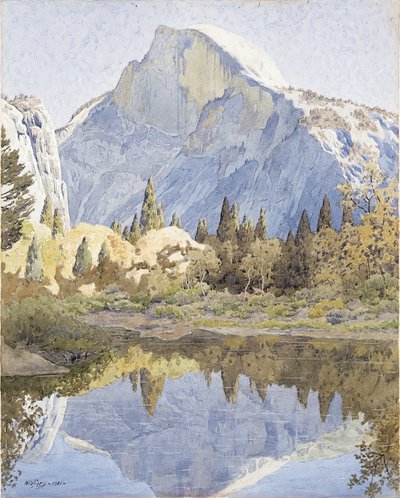 Half Dome og Mirror Lake af Gunnar Widforss
