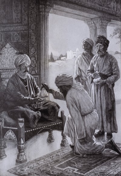Lignelse om talenterne (litho) af Gunning King