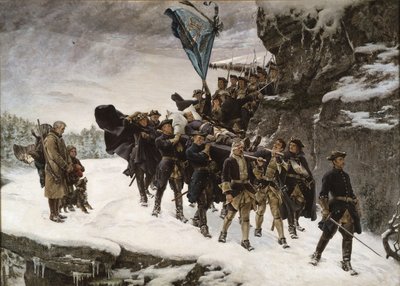Hjembringer liget af kong Charles XII af Sverige af Gustaf Cederström