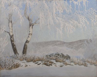 Hvid frost i solskin af Gustaf Fjæstad