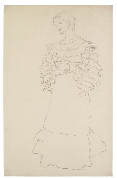 Portræt af Magda Mautner-Markhof-undersøgelse af Gustav Klimt