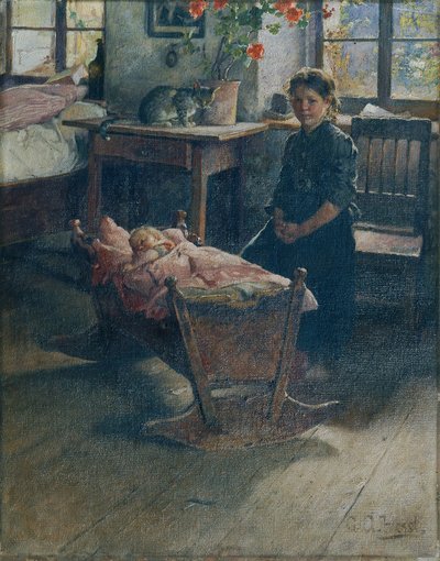 ved vuggen af Gustav Adolf Hessl