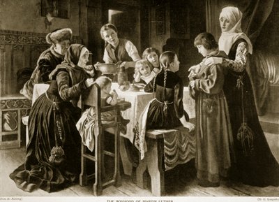 The boyhood of Martin Luther, illustration fra 