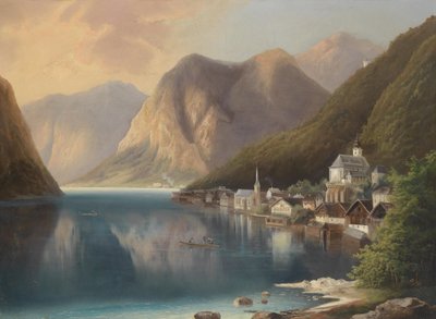 Udsigt over Hallstadt af Gustav Barbarini