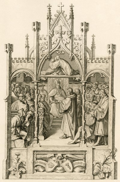 Luther beder af Gustav Ferdinand Leopold Konig