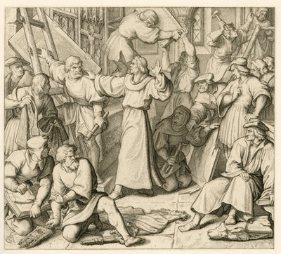 Martin Luther mod ikonoklasmen af Gustav Ferdinand Leopold Konig