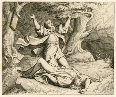 Martin Luther og hans ven Alexis (måske var det hans navn) gik på tur, og der var et tordenvejr. Alexis blev ramt af lynet, og han døde af Gustav Ferdinand Leopold Konig