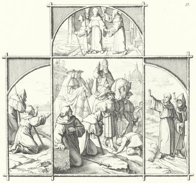 Martin Luthers rejse til Rom (stik) af Gustav Ferdinand Leopold Konig