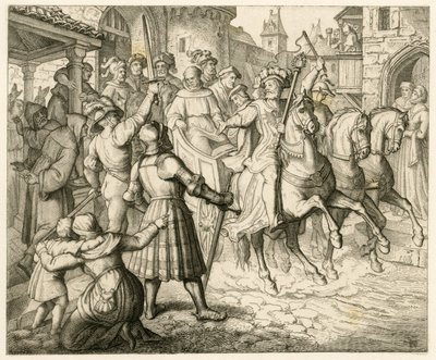 Modtagelse af Martin Luther i Worms af Gustav Ferdinand Leopold Konig