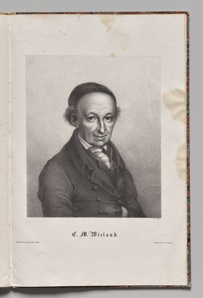 Tysklands berømte forfattere: Portræt af Christopher Martin Wieland af Gustav Karl Friedrich Luderitz