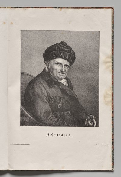 Tysklands berømte forfattere: Portræt af Johann Joachim Spalding af Gustav Karl Friedrich Luderitz