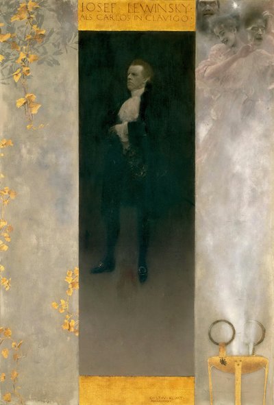 Skuespiller Josef Lewinsky som Carlos, 1895 af Gustav Klimt