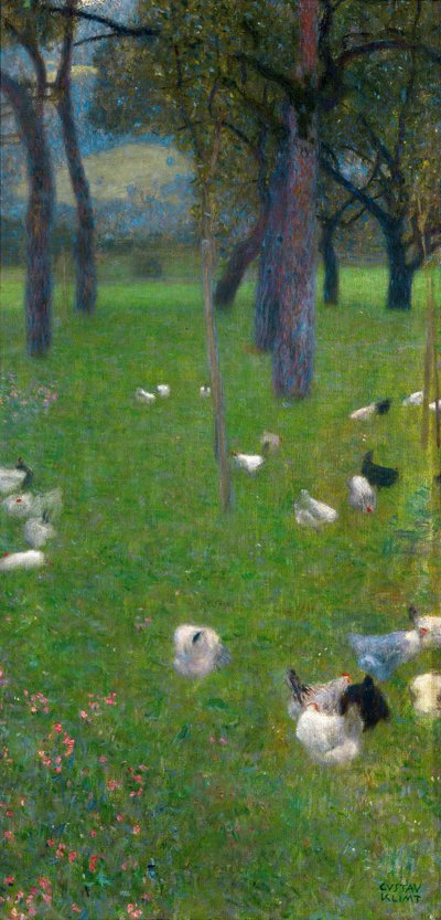 Efter regnen Have med høns i St. Agatha, 1898 af Gustav Klimt