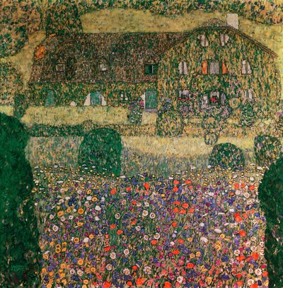 Landsted ved Attersee, ca. 1914 af Gustav Klimt