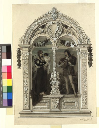 »Ungdommen« (Forlæg for: Gerlach  Schenk, Allegorier og emblemer, bind 1, nr. 8) af Gustav Klimt