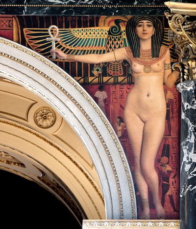 Egypten I. Spandrel over den store trappe, Kunsthistorisches Museum, Wien af Gustav Klimt