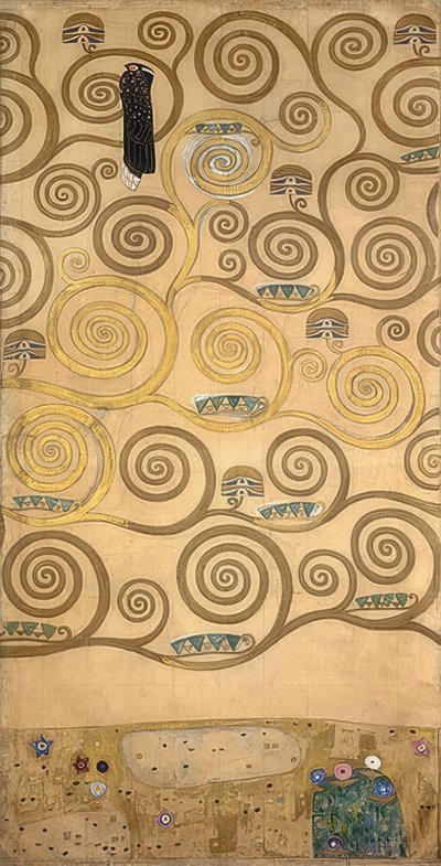 Design til stoclet-frisen. Detalje. 1905/09 af Gustav Klimt