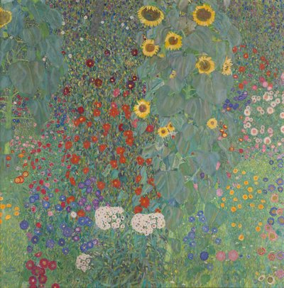 Gårdhave med solsikker af Gustav Klimt