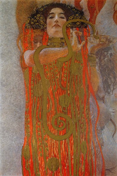 Hygieia, 1900-7 (detalje fra Medicine) af Gustav Klimt