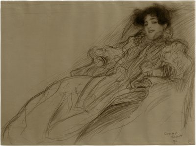 Ung dame i lænestolen af Gustav Klimt