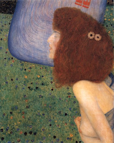 Klimt - Pige med blåt slør, ca. 1902-1903 af Gustav Klimt