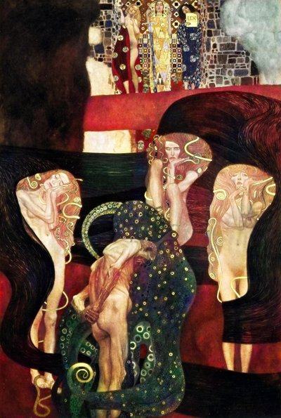 Klimts loftsmalerier på Wiens universitet af Gustav Klimt