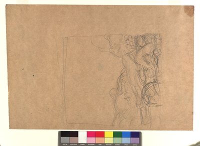 Kompositionsskizze für das Bild "Irrlichter" af Gustav Klimt