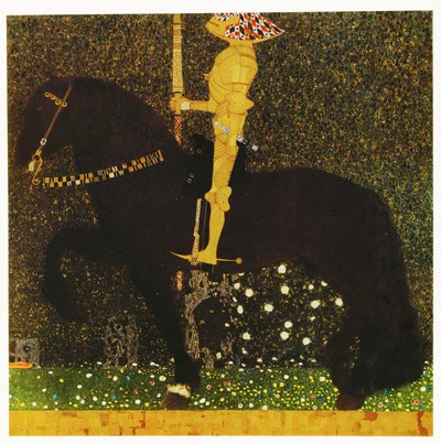 Livet er en kamp eller den gyldne ridder af Gustav Klimt
